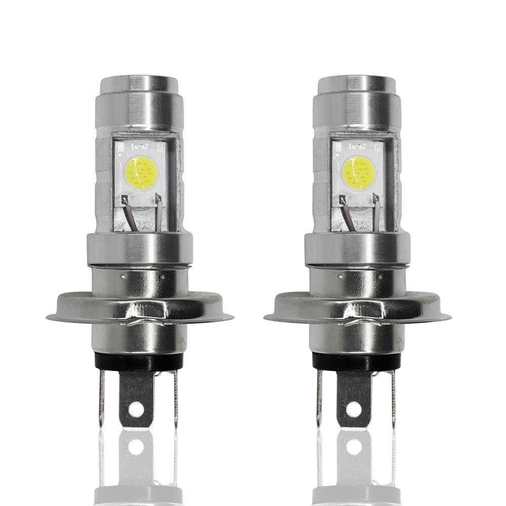 source factory electric motor cars' headlights bright cob bulb p15d ba20d h4 motorcycle modified led headlight