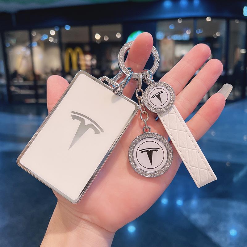 applicable to tesla key case model3/y bag card case model s car remote key case buckle female