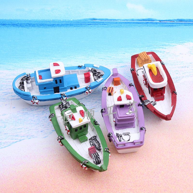 factory direct supply mediterranean style tourist souvenir resin crafts resin fishing boat