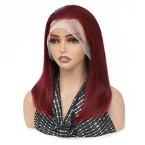 European and American Women's Real Human Hair Straight Hair Medium Points Bobhaircut Human Hair Wig Human Hair 100%