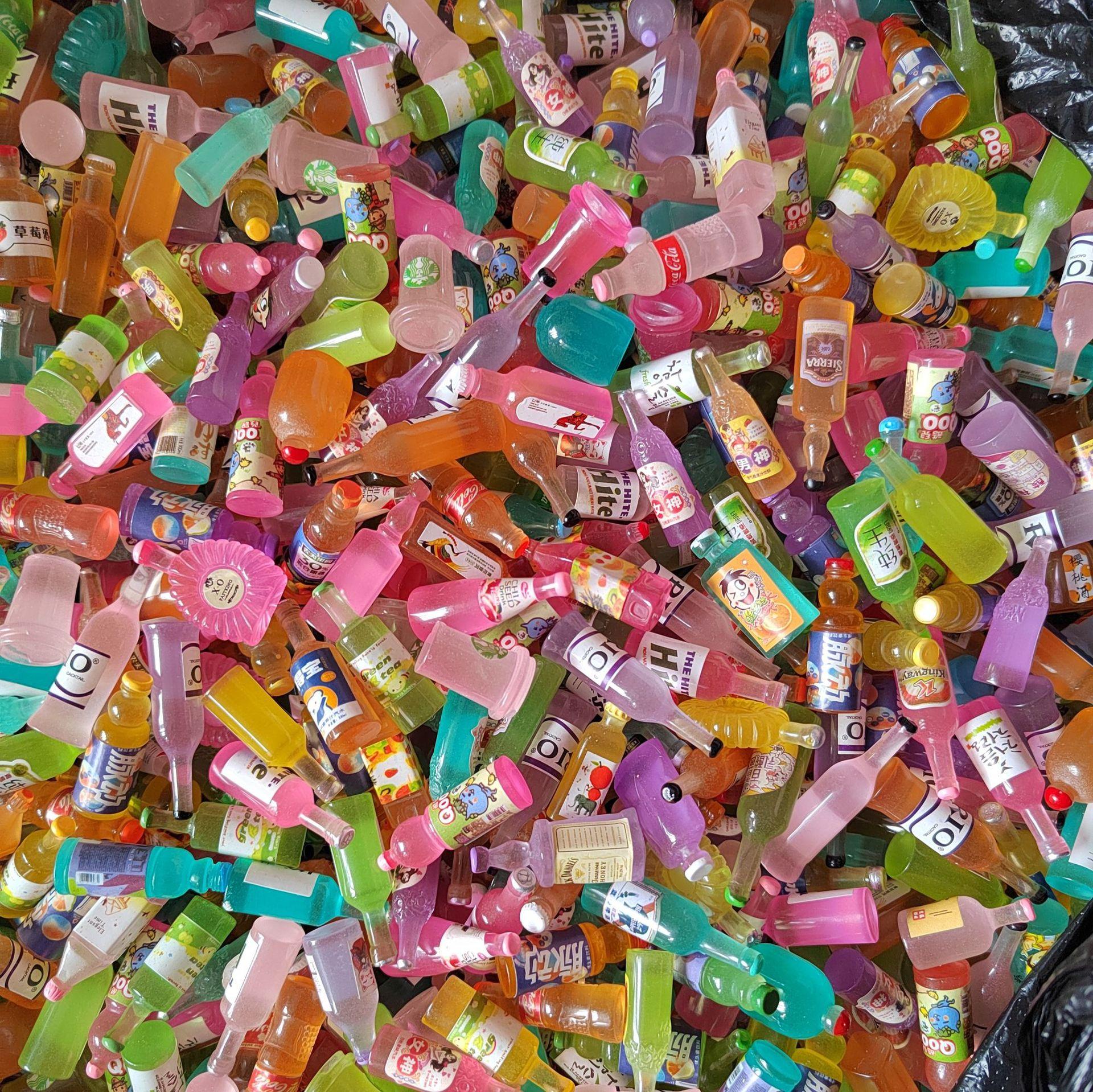 mixed mini simulation small liquor bottle beverage bottle handmade dly accessories creative play house food toy luminous