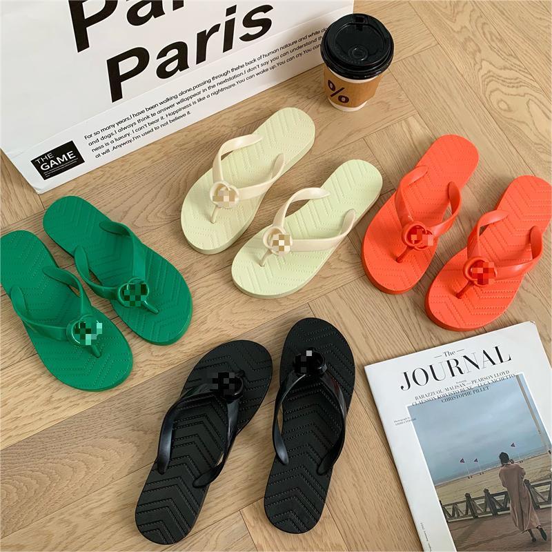 2022 Fashion Flip-Flop Casual Outdoor Flip-Flops Women G Bright Color Non-Slip Easy to Match Beach Shoes G Sandals Women