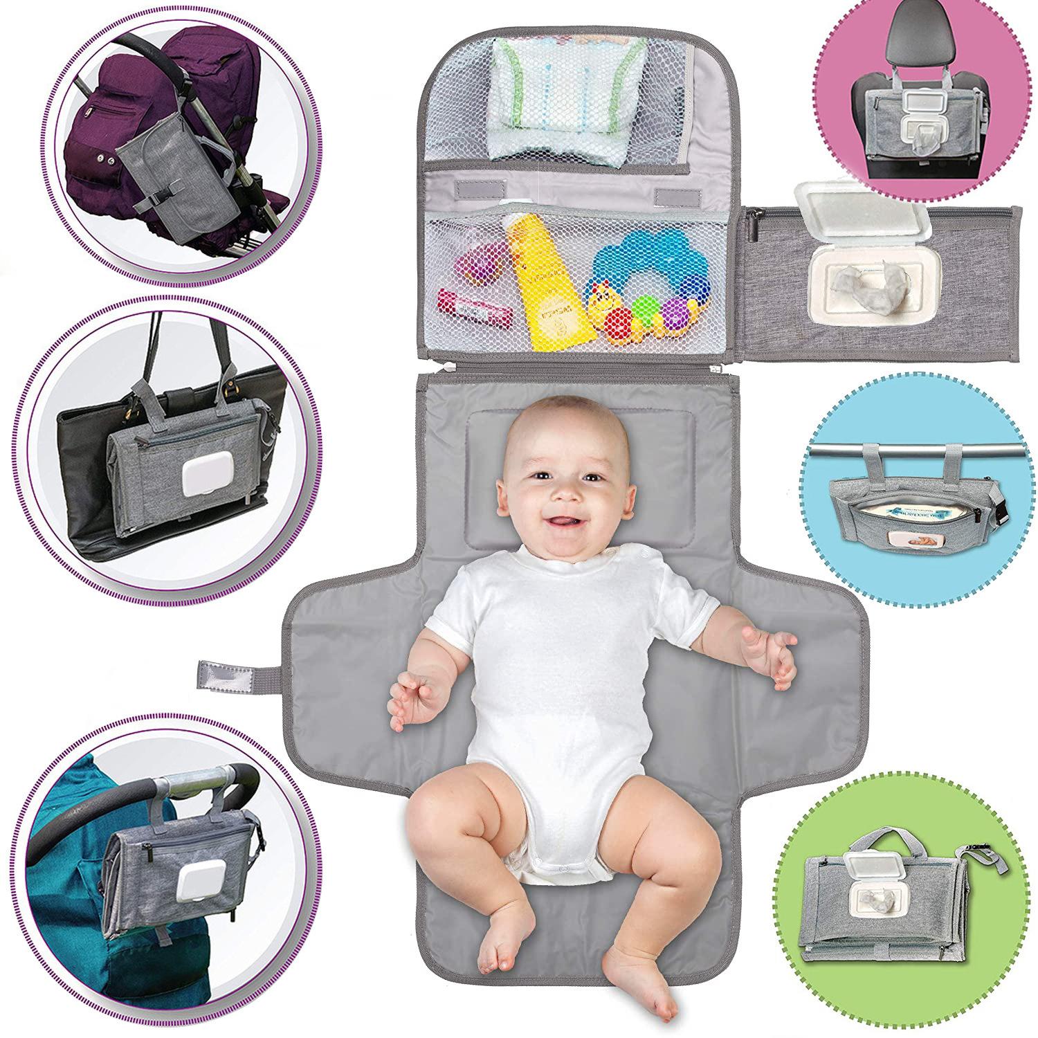 newborn baby diaper pad anti-urine multifunctional convenient out diaper pad with wet tissue baby diaper changing