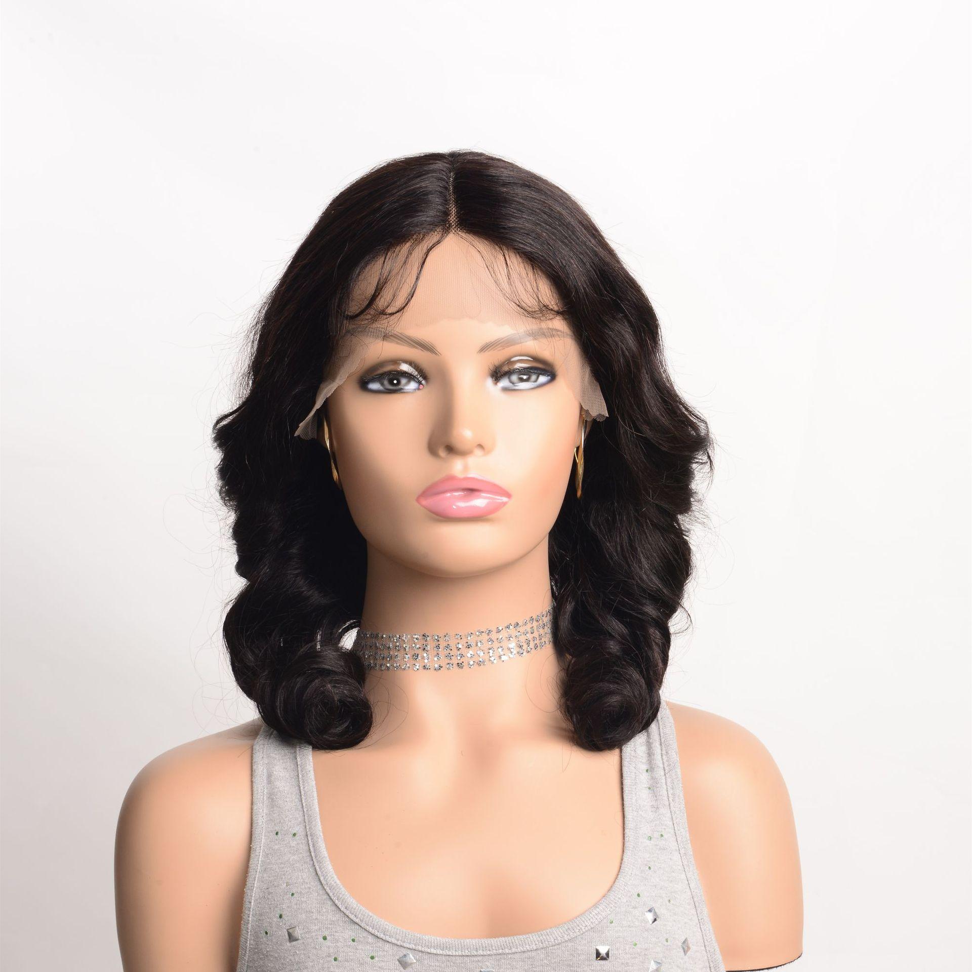 Frontal Lace Front Real Hair Wig Human Hair Bobo Body Wigs