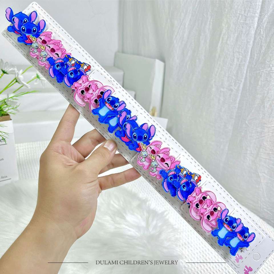 c史迪仔儿童头绳发饰卡通儿童发夹批货高弹力儿童成对皮筋小对夹 详情图2