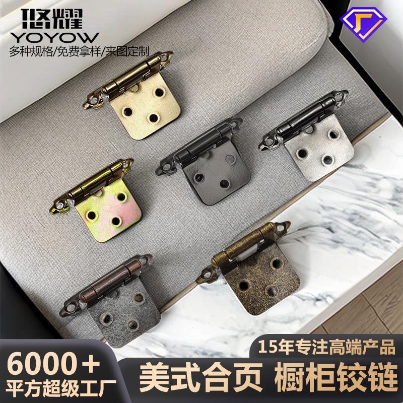 American Spring Hinge Factory Wholesale Furniture Hardware Accessories Buffer Self-Closing Spring Hinge Kitchen Cabinet Spring Door Hinge