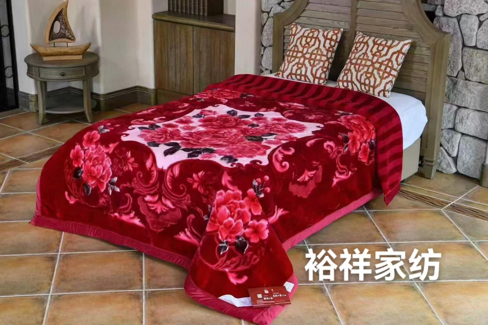 Double-sided printed Raschel blanket 200*230cm for export wholesale Application Scenario