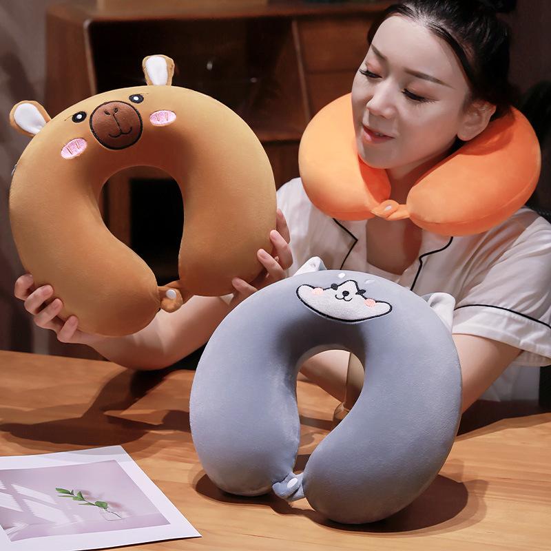 u-shaped memory cotton pillow office lunch break pillow neck pillow back cushion aircraft u-shaped pillow portable neck bolster cervical pillow