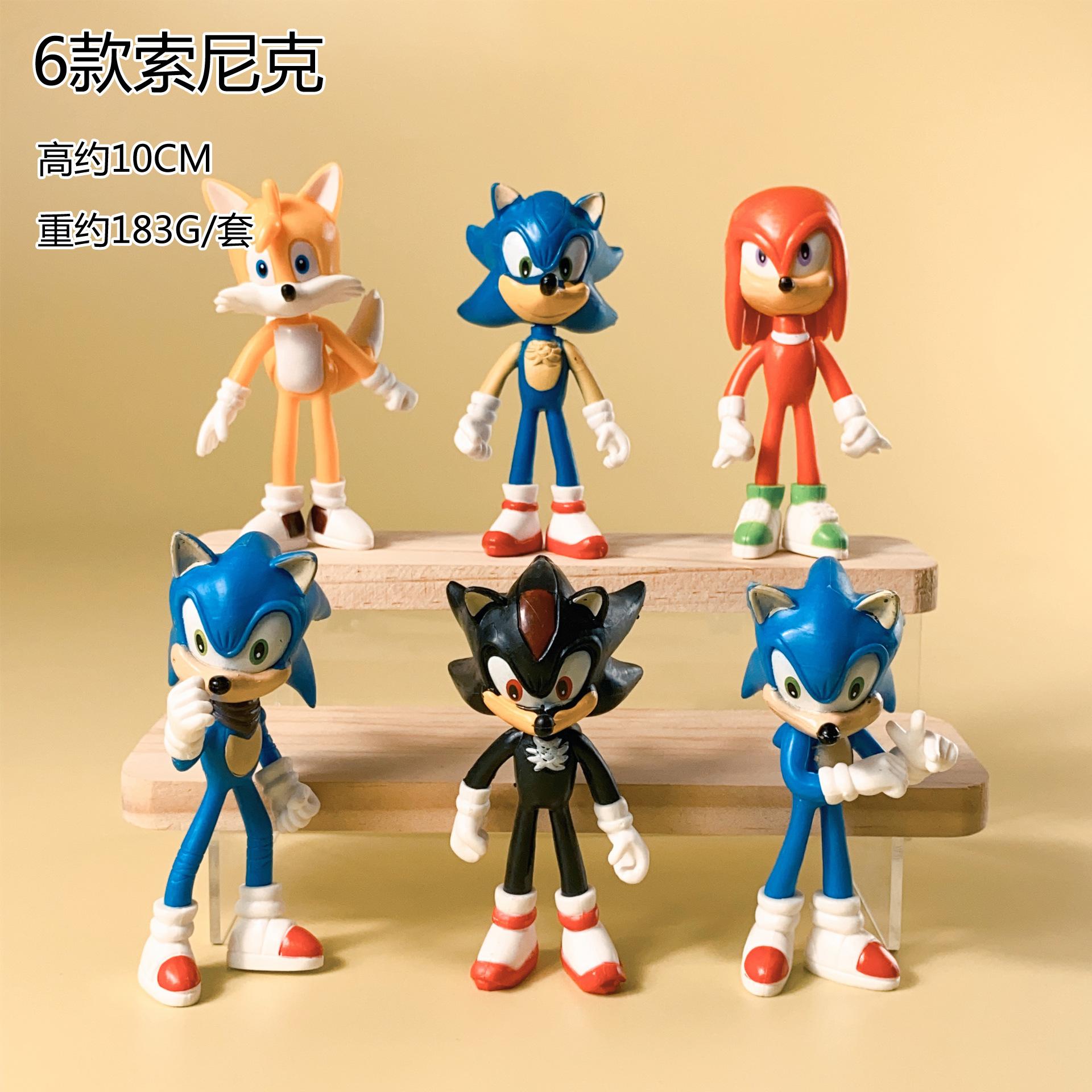 cross-border in stock and fast delivery sonic super sonic hand office sonic the hedgehog car decoration model toy peripheral