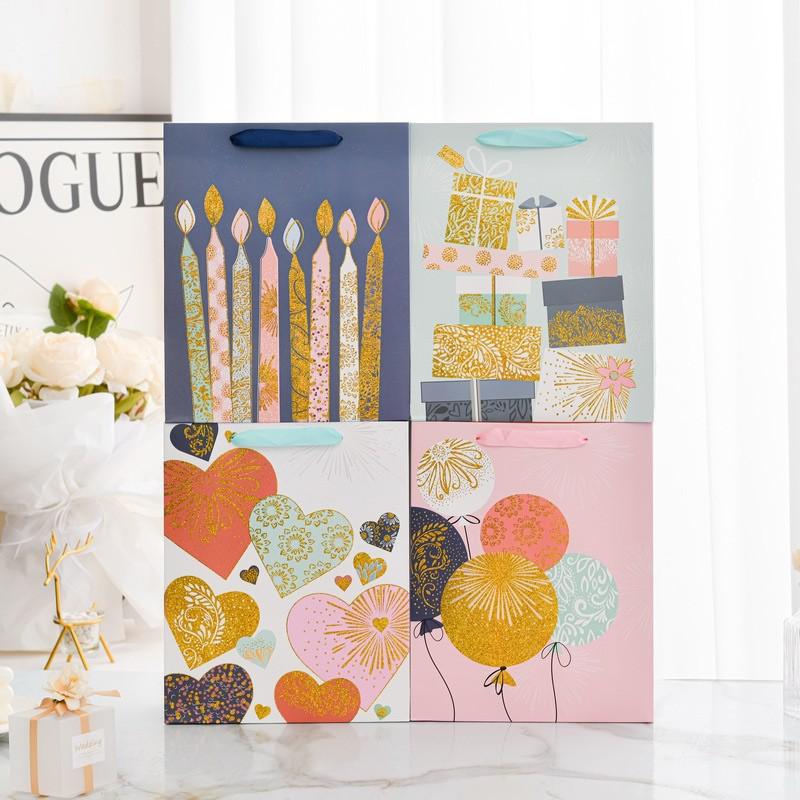 foreign trade new birthday balloon candle gift bag dusting powder bronzing gift bag happy holiday gift tote bag
