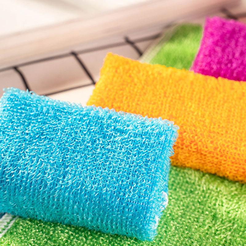 bamboo fiber kitchen rag dish cloth absorbent non-stick oil dish towel not easy to lint free detergent dish towel