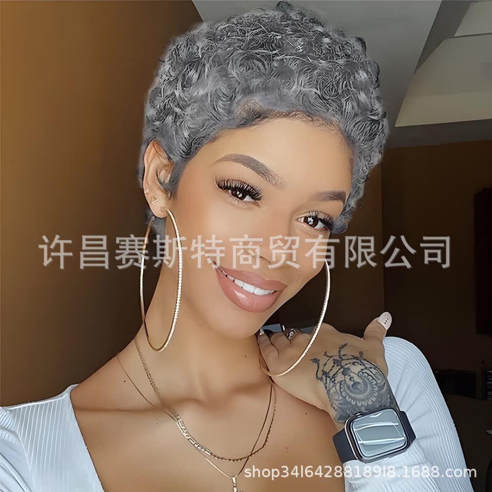 african wig fashion wool roll lawyer cap headgear synthetic hair wig chemical fiber small roll headgear