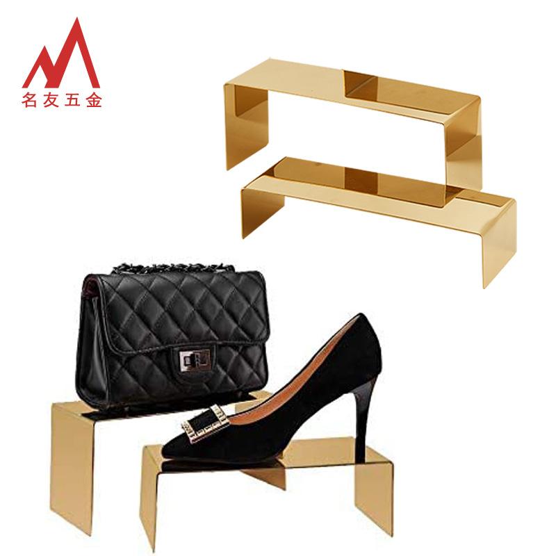 Stainless Steel Shoe Bag Display Rack Shoe Store Display Rack Bag Bracket Bench Rack Lady's Clothing Bag Store Display Props Shoe Rack