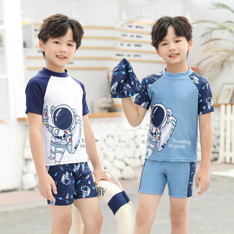 children's swimsuit men's medium and large children's boys professional swimwear quick-drying 2023 new girls kids split suit wholesale