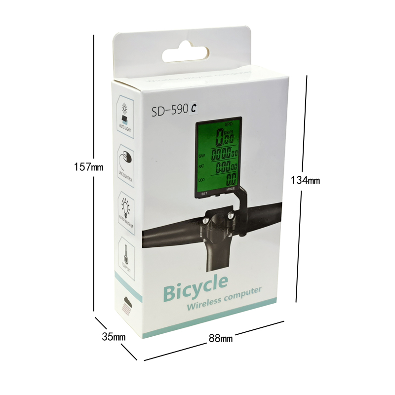 SD-590C bicycle wireless speedometer with large backlit screen in both Chinese and English, waterproof mountain bike speedometer, odometer and speedometer pic 20