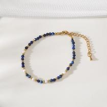 cut lapis lazuli baroque natural pearl all-match bracelet special-interest design light luxury bracelet girlfriends student jewelry