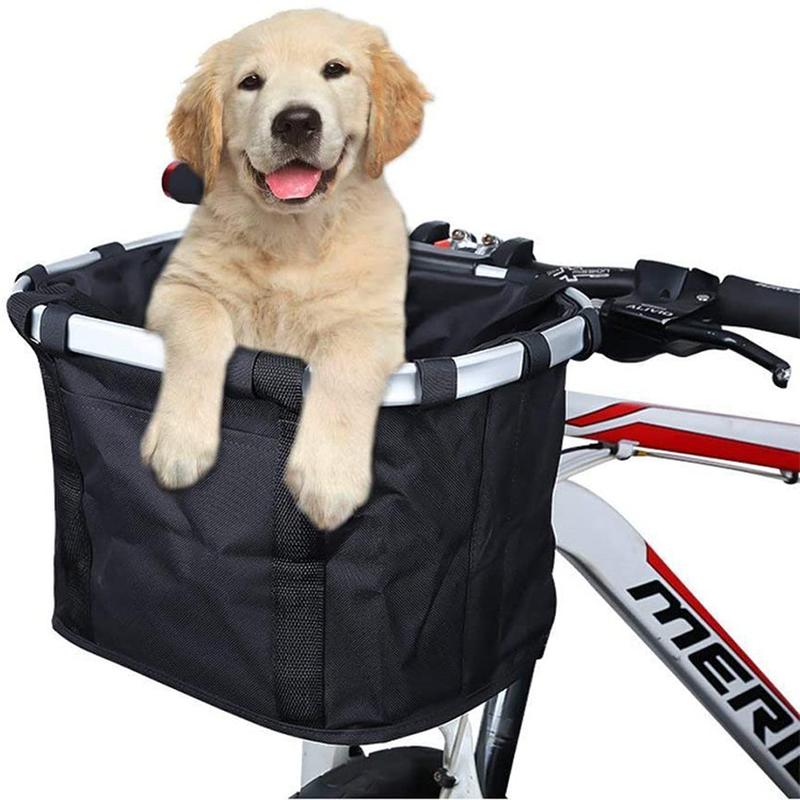 Cross-Border One Piece Dropshipping Foldable Outdoor Cycling Bicycle Storage Basket Electric Bike Basket Pet Bicycle Front Basket