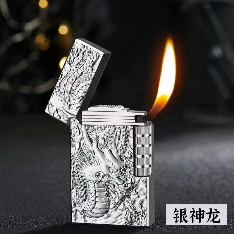 [factory wholesale] cross-border hot langsheng metal flame lighter inflatable gift pipe igniter