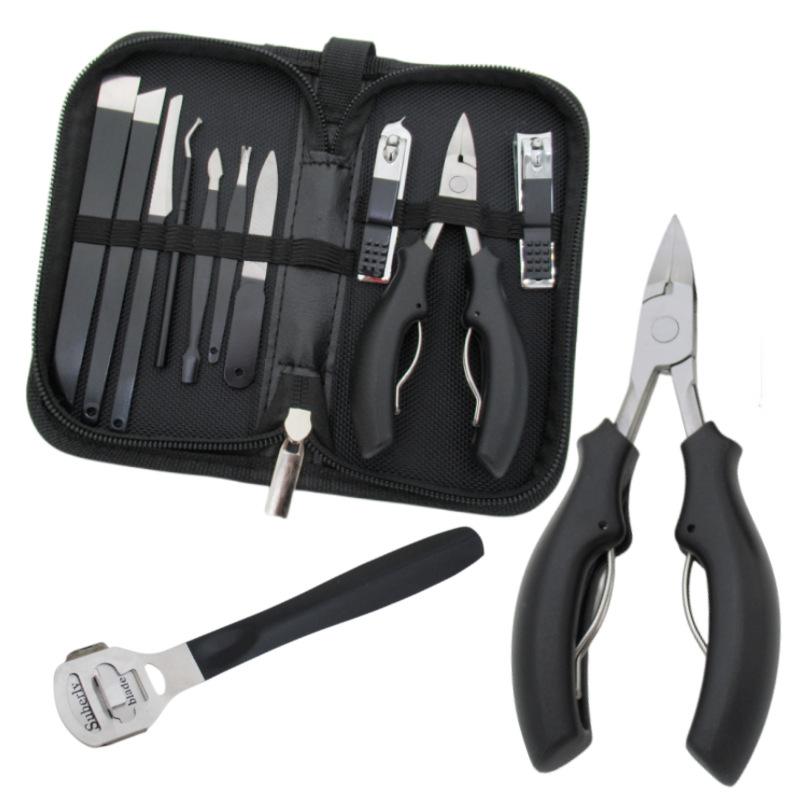 stainless steel nail clippers bent nose plier pedicure planer nail scissors nail beauty tools pedicure knife nail groove fingernail maintenance kit