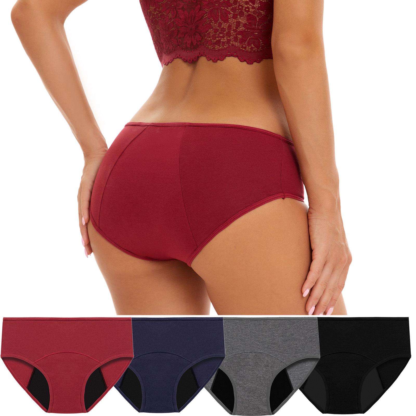 cross-border large size ladies' underwear menstrual panties menstrual flow postpartum underwear type c recovery low waist panties
