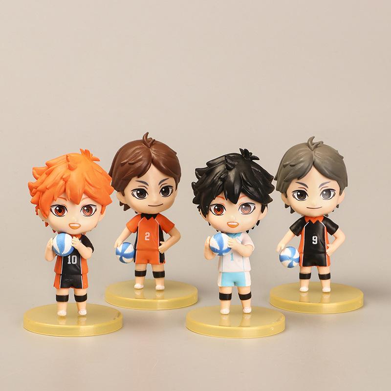 4 volleyball boys hand-made anime rixiang xiangyang doll capsule toy doll ornaments model toy stall fashion play