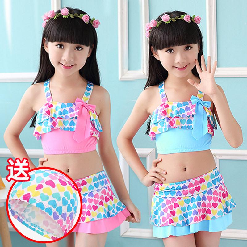 Girl's Swimsuit Split Sexy Baby Princess Dress Style Pants Toddler Children Teens Swimwear Swimsuit Children's Bikini