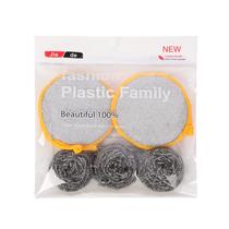 Kitchen Tool Steel Wire Ball Household Cleaning Pot Stainless Steel Brush Pot round Towel Set Factory Supply Wholesale