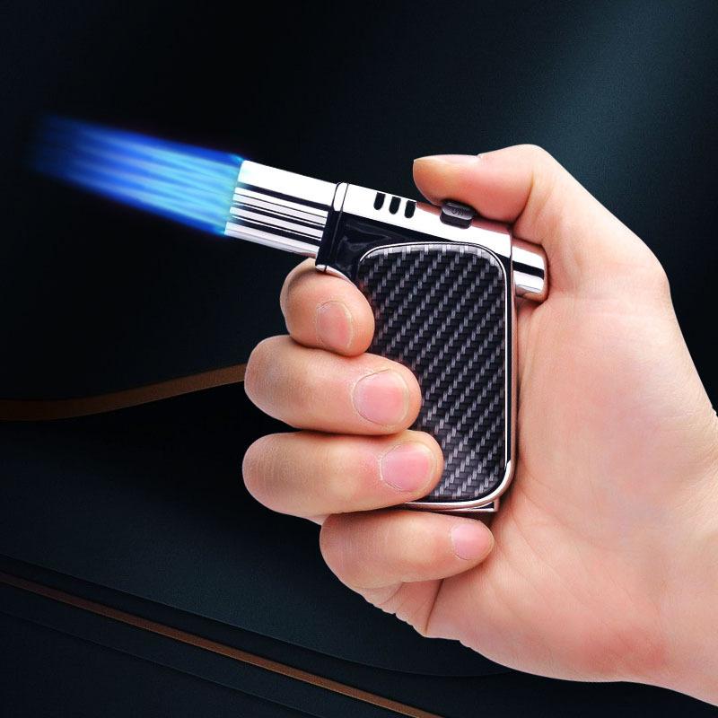 Customized Lighter Wholesale Multifunctional Cigar Cigarette Lighter Spray Gun Moxibustion Igniter Portable Flame Gun Lighter
