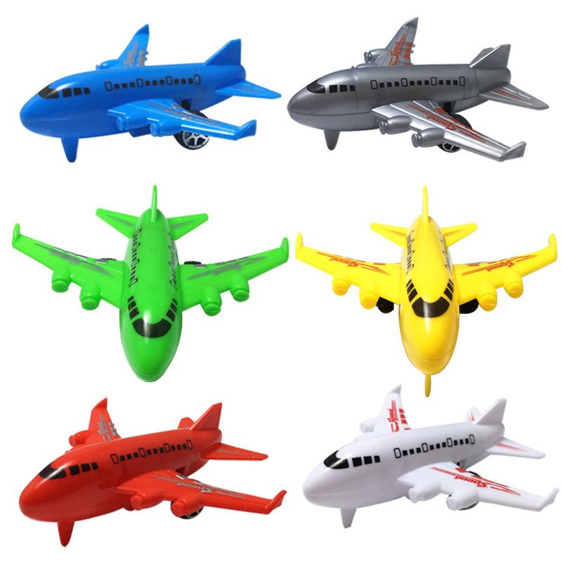 Wholesale Stall Children's Toy Pstic Mini Pull Ba Aircraft Six-Color Passenger Pne Model Toy Decoration Gift