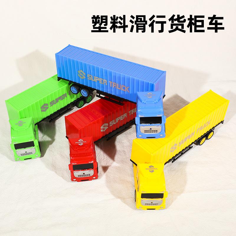 stall wholesale plastic container model toy car heavy truck container car birthday cake decoration decoration transport vehicle full figure