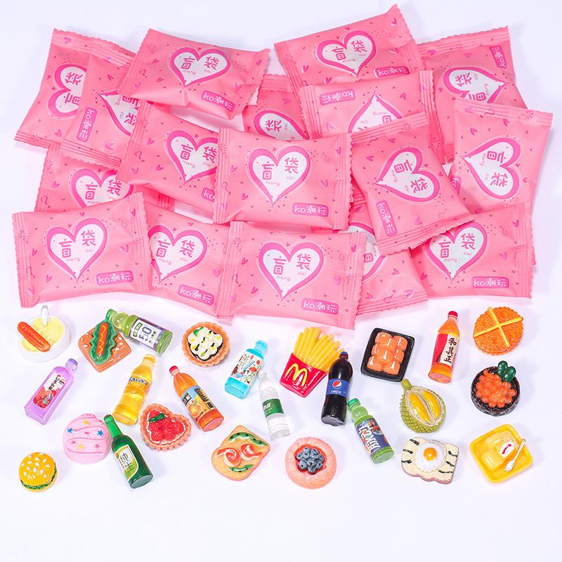 miniature candy toy small blind bag internet celebrity mini simulation snacks model toy drink wine bottle item ornaments