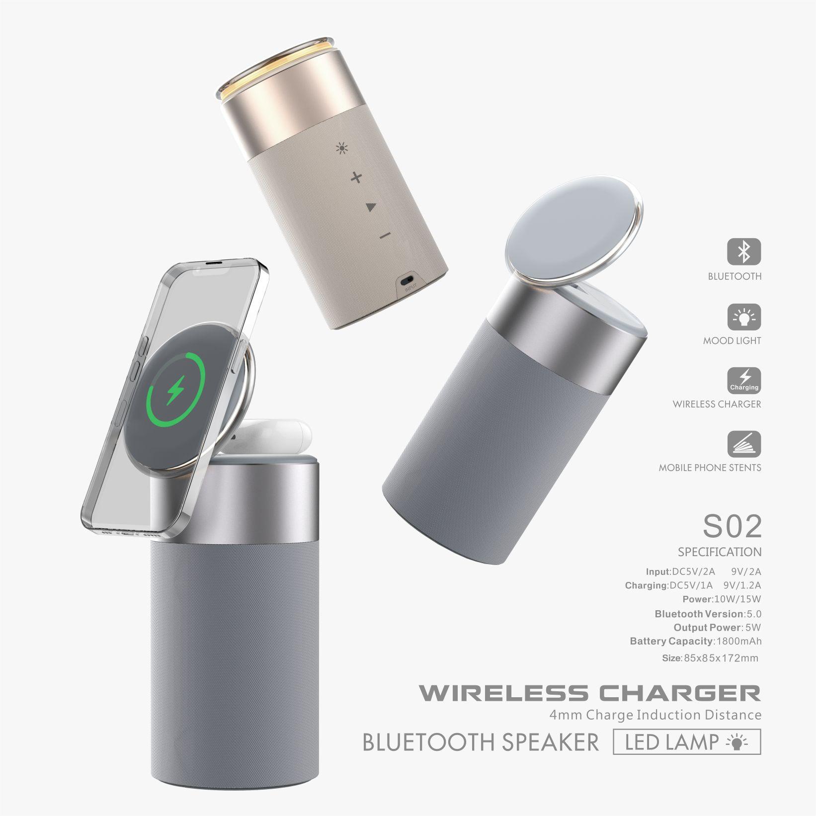 2023 earphone cellphone magnetic suction wireless charger audio small portable home office outdoor wireless charger