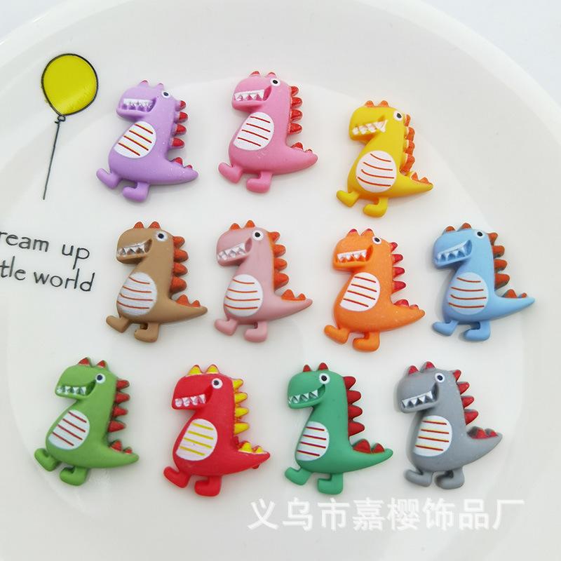 frosted cartoon cute dinosaur resin accessories diy cream glue phone case refridgerator magnets hair accessories ornament wholesale