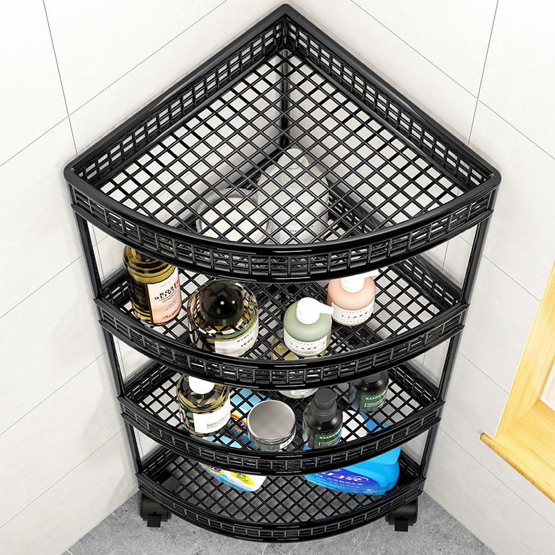 floor-standing triangle iron bathroom shelf toilet toilet corner multi-layer washbasin storage