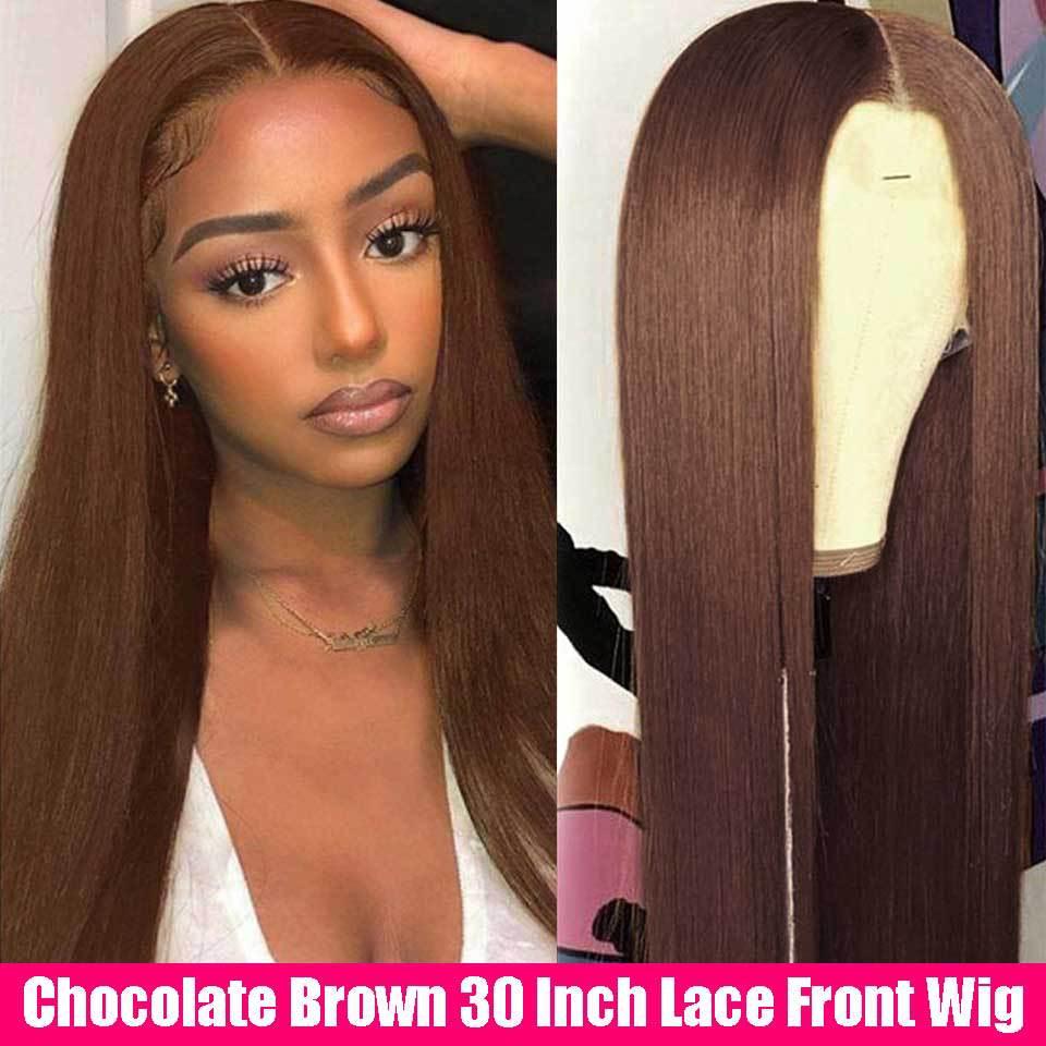 front lace real human hair european and american style wig african chocolate human hair lace wig wig wig