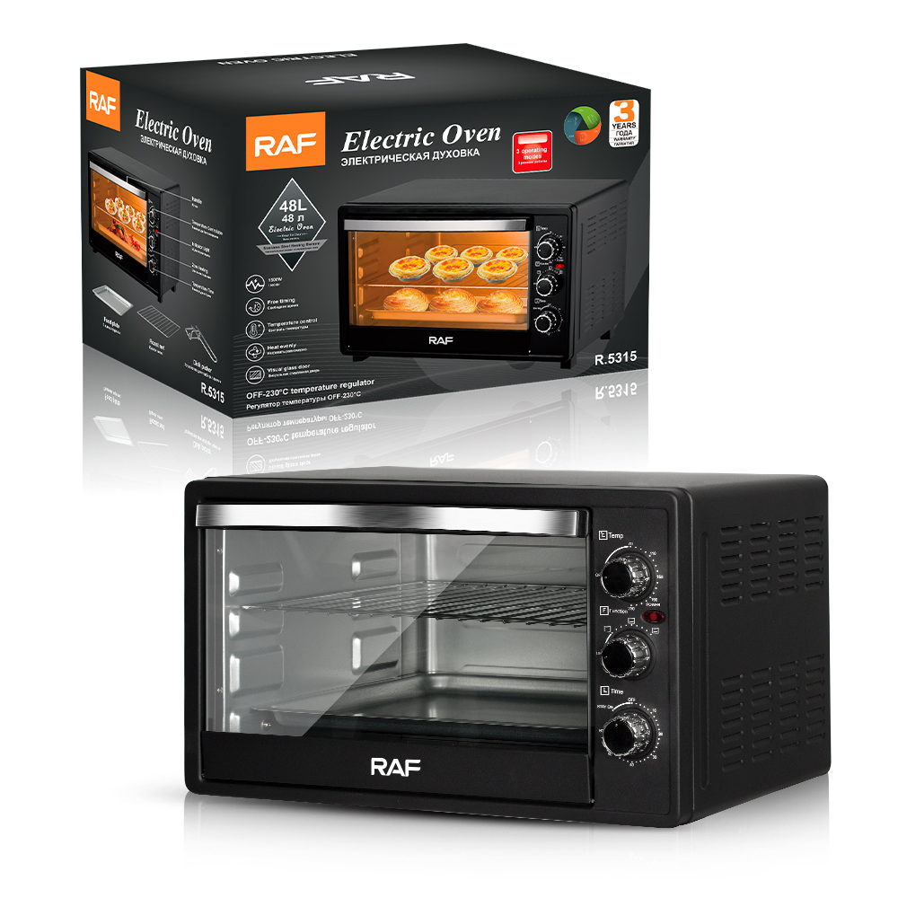 RAF electric oven, 48L large capacity, multi-functional visual baking, home smart cake machine, breakfast machine pic 3
