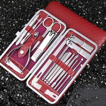 fingernail maintenance kit 19 pcs set nail clippers beauty manicure pedicure knife scissors care kit bent nose plier tools wholesale