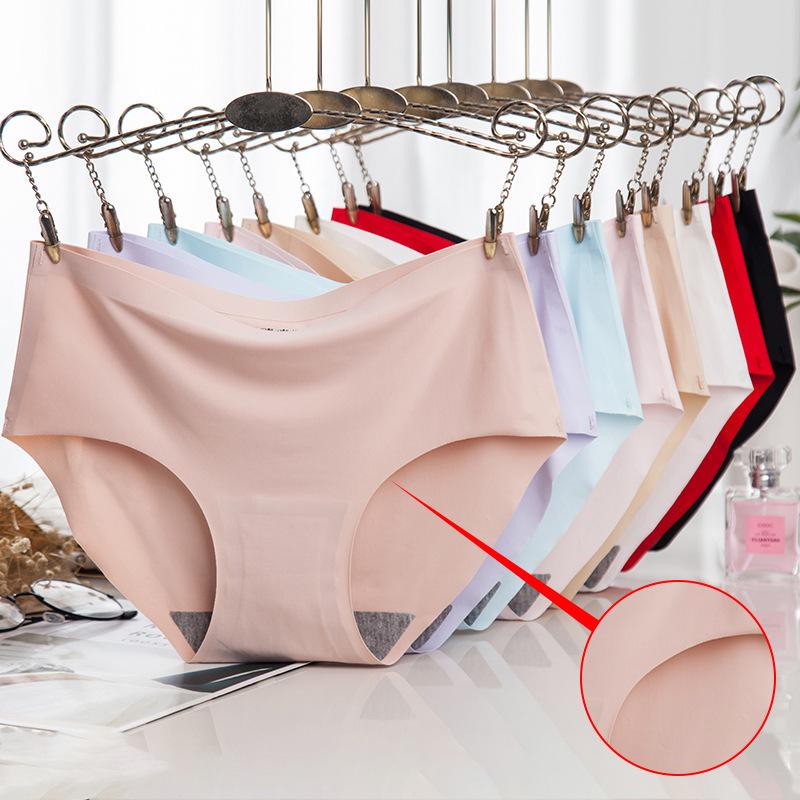 women's ice silk underwear seamless underwear one-piece underwear breathable mid waist sexy women's panties panties 840