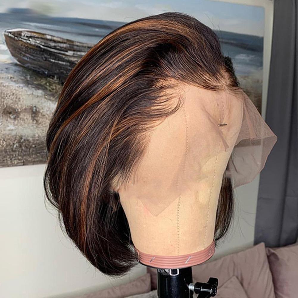 front lace wig real human hair short bob cross-border human hairnk0119 african wig full-head wig wig