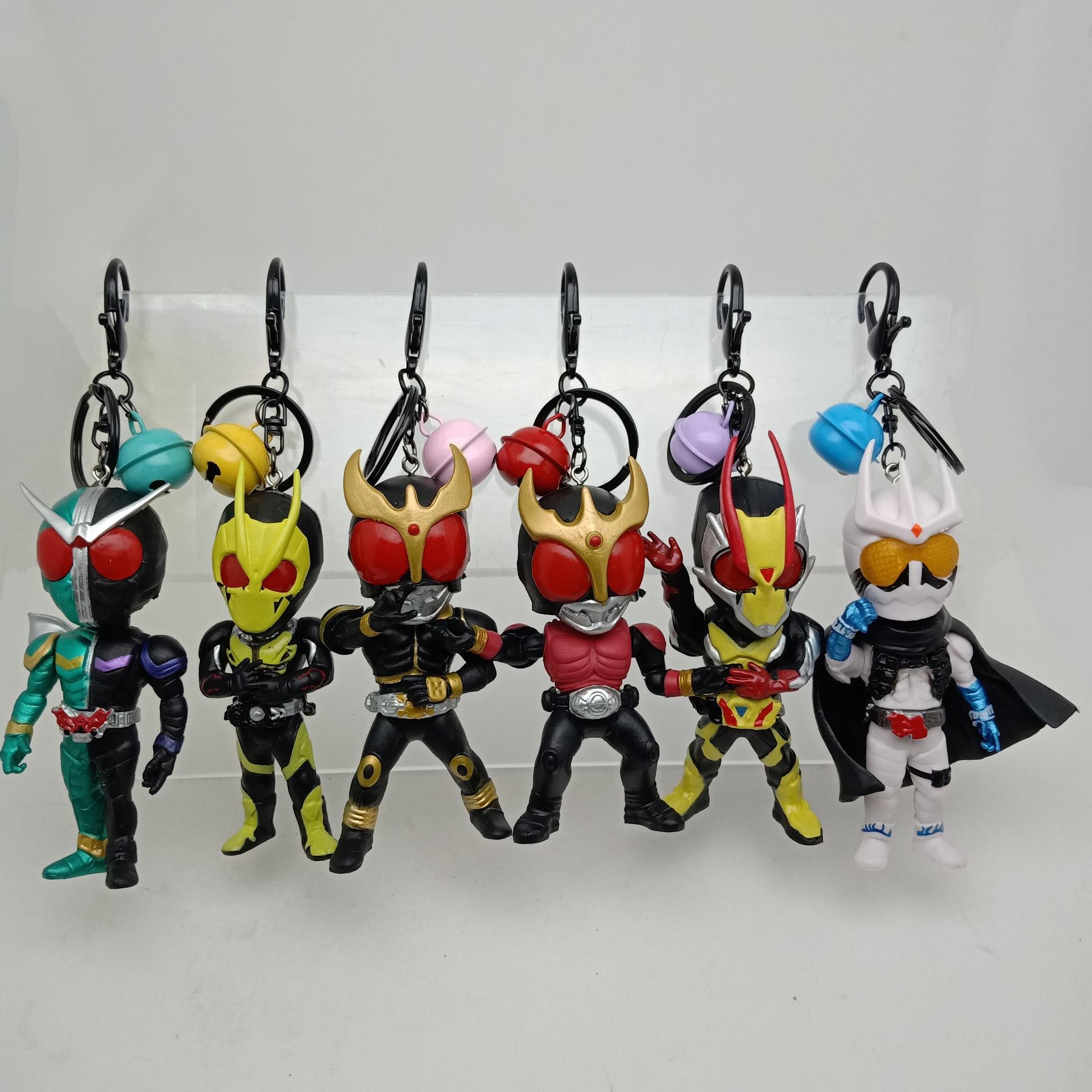 6 masked knight hand-made masked superman doll model toy garage kit capsule toy crane machine keychain pendant