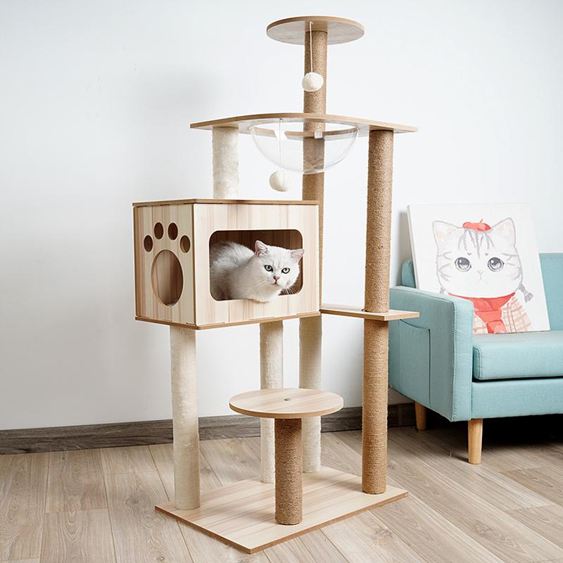 daifa foreign trade pet supplies climbing frame nest scratch board tree supplies pet toys space capsule