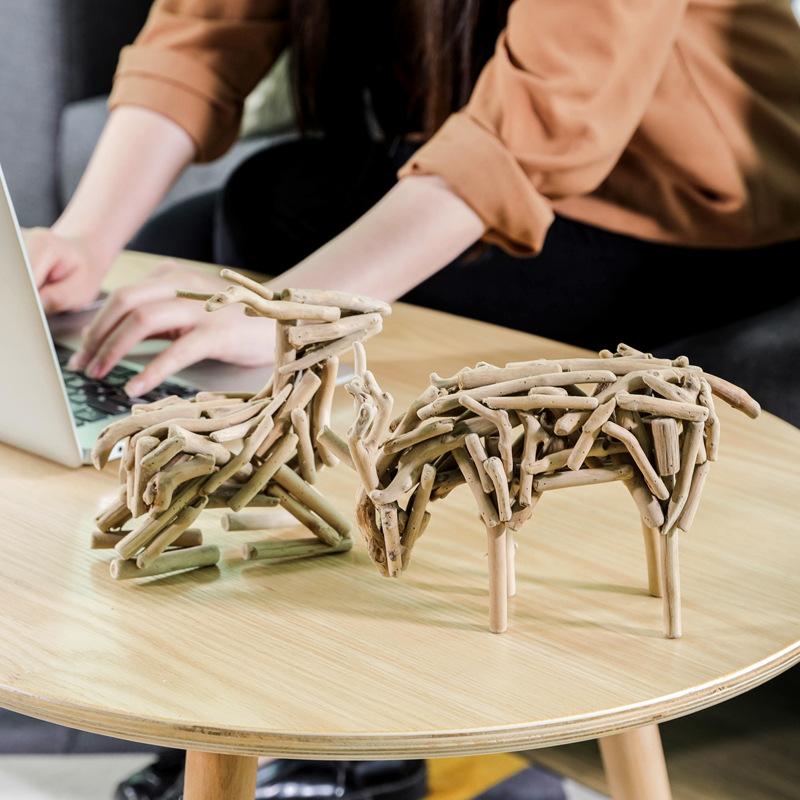 Drifting Wood Creative Wooden Decoration Deer Wood Craft Original Crafts Decoration Gift Customization