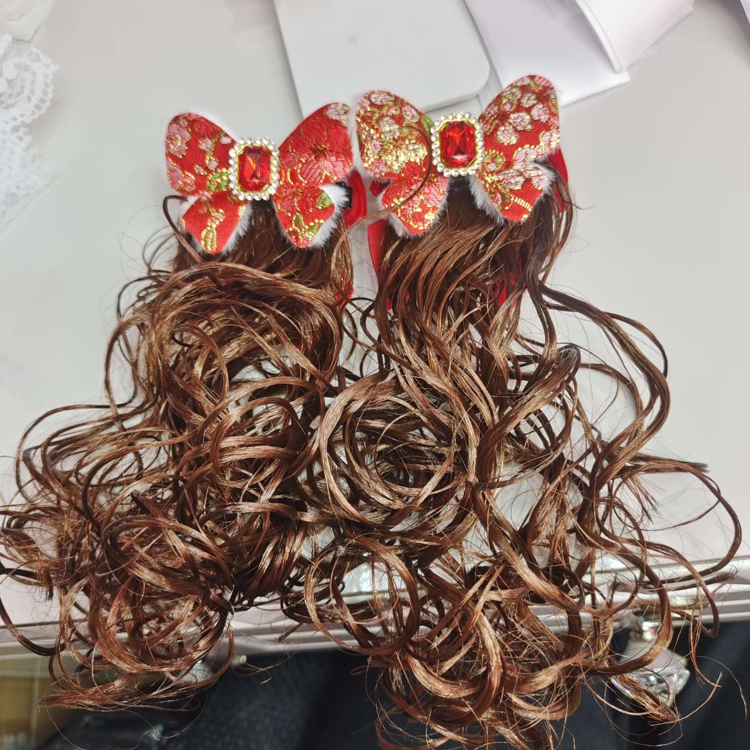 2024韩版新款儿童饰品 儿童发饰 假发发箍 娃衣头饰 冬季欧可爱发夹儿童款式独特 假发搭配更有趣味 假发发箍 娃衣头饰