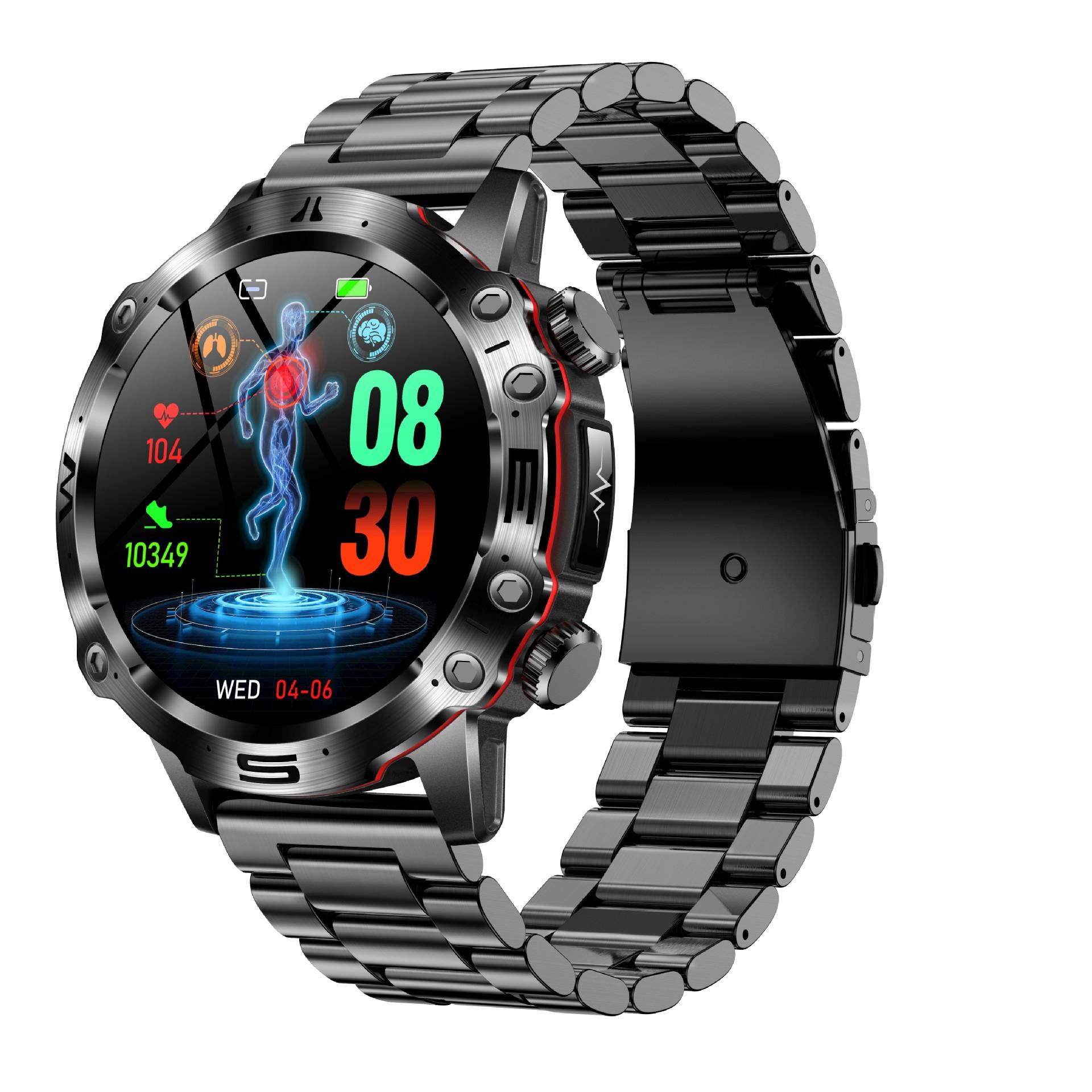 new et482 sports smart watch bluetooth calling ecg ecg 1.43-inch amoled waterproof (hbnad