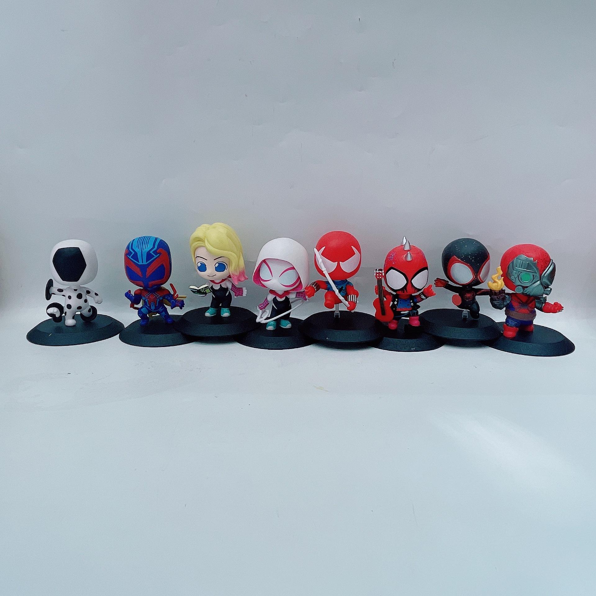 spider-man deadpool hand-made decoration car doll blind box model toy blind box keychain pendant capsule toy