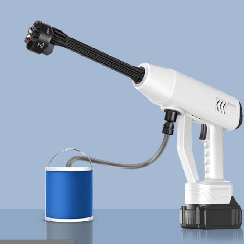 small wireless car washing machine portable lithium battery car washing gun household portable cleaning car wash tool high pressure water pump