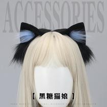 handmade plush simulation ear hair accessories cute kitty headdress cosplay comic show animal ears ear headband