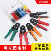 cross-border hot wire crimper european-style tubular terminal hsc8 6-4a four-side press plier terminal tool suit