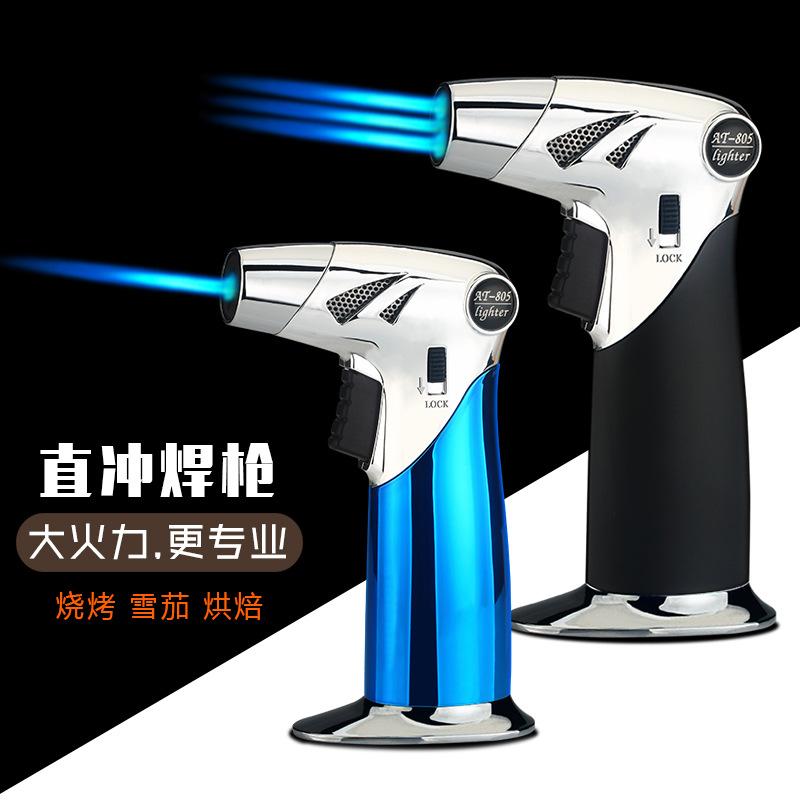 Metal Windproof Direct Impact Igniter Outdoor Ignition Welding Gun Barbecue Baking Points Smoke Pipe Moxibustion Lighter Wholesale