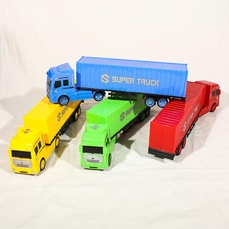 stall wholesale plastic container model toy car heavy truck container car birthday cake decoration decoration transport vehicle Specification drawing